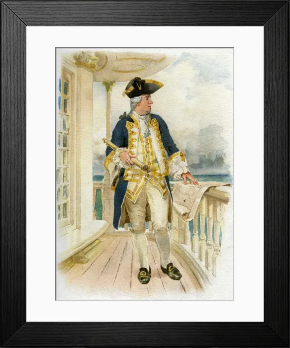 Framed Print : Admiral, 18th century (c1890-c1893) Framed Print : Admiral, 18th century (c1890-c1893)