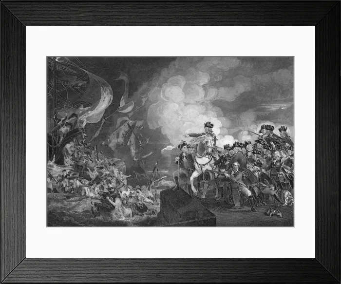 Framed Print : Defeat of the Floating Batteries at Gibraltar, 1782 (c1857). Artist: G Stodart Framed Print : Defeat of the Floating Batteries at Gibraltar, 1782 (c1857). Artist: G Stodart