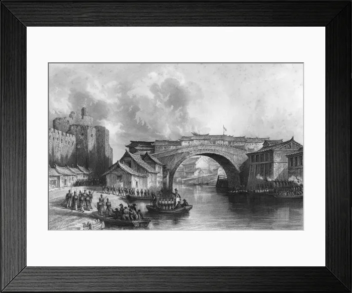 Framed Print : West Gate of Ching-keang-foo (Zhenjiang), China, 21 July 1842 (c1857). Artist: MJ Starling Framed Print : West Gate of Ching-keang-foo (Zhenjiang), China, 21 July 1842 (c1857). Artist: MJ Starling
