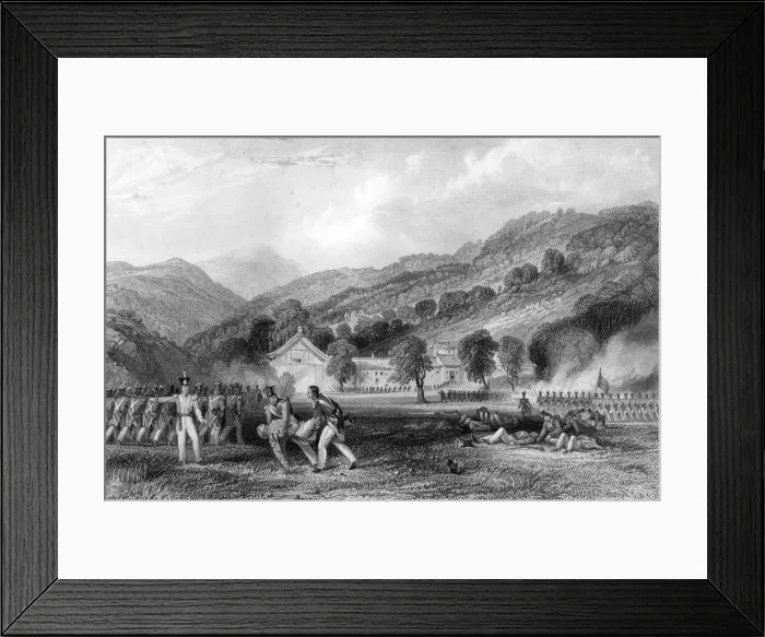 Framed Print : Joss-House, Chapoo, Death of Colonel Tomlinson, China, 1842 (c1857). Artist: Thomas Abiel Prior