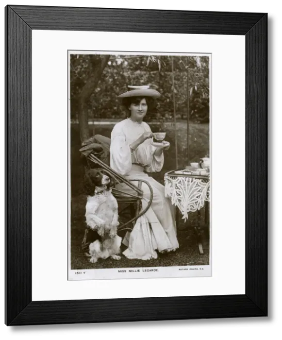 Framed Print : Millie Legarde, English actress, c1906. Artist: Rotary Photo Framed Print : Millie Legarde, English actress, c1906. Artist: Rotary Photo