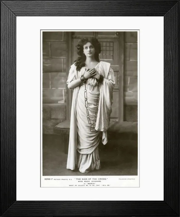 Framed Print : Marie Leonhard, actress, c1900s(?). Artist: Foulsham and Banfield Framed Print : Marie Leonhard, actress, c1900s(?). Artist: Foulsham and Banfield
