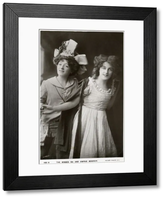 Framed Print : Isa and Empsie Bowman, British actresses, c1900s(?) Framed Print : Isa and Empsie Bowman, British actresses, c1900s(?)