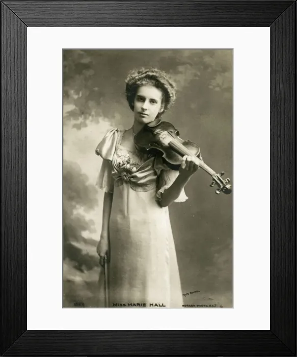 Framed Print : Marie Hall, English violinist, c1903. Artist: Rotary Photo Framed Print : Marie Hall, English violinist, c1903. Artist: Rotary Photo