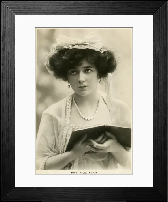 Framed Print : Hilda Coral, British actress, c1900s(?). Artist: Lallie Charles Framed Print : Hilda Coral, British actress, c1900s(?). Artist: Lallie Charles