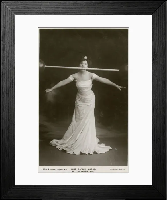 Framed Print : Carrie Moore, Australian actress, c1900s(?). Artist: Rotary Photo Framed Print : Carrie Moore, Australian actress, c1900s(?). Artist: Rotary Photo