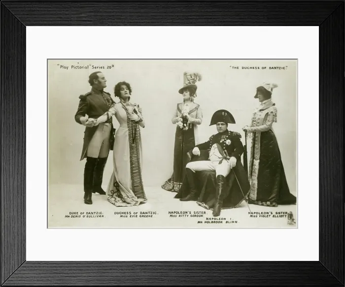 Framed Print : Members of the cast of The Duchess of Dantzic, c1903. Artist: Tuck and Sons Framed Print : Members of the cast of The Duchess of Dantzic, c1903. Artist: Tuck and Sons