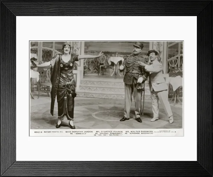 Framed Print : Members of the cast of Oh! Oh! Delphine!!!, c1916. Artist: Rotary Photo Framed Print : Members of the cast of Oh! Oh! Delphine!!!, c1916. Artist: Rotary Photo