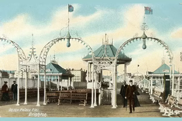 On the Palace Pier, Brighton, Sussex, c1900s(?)