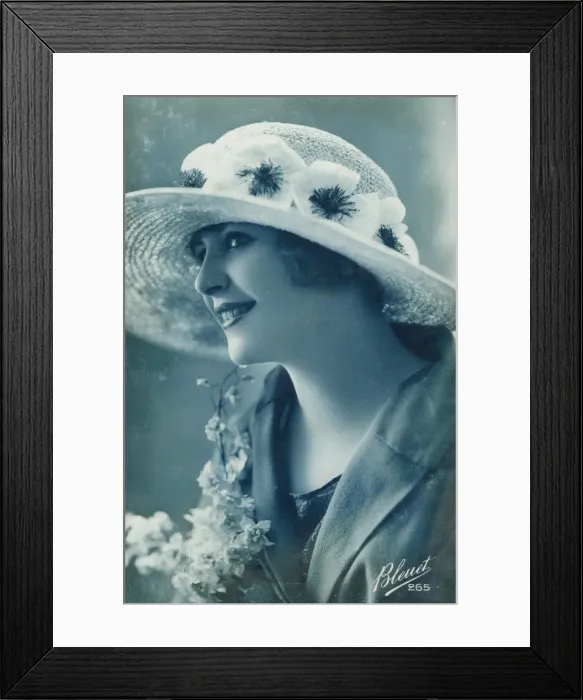 Framed Print : Woman wearing a hat, c1910s-c1920s(?). Artist: Bleuet Framed Print : Woman wearing a hat, c1910s-c1920s(?). Artist: Bleuet