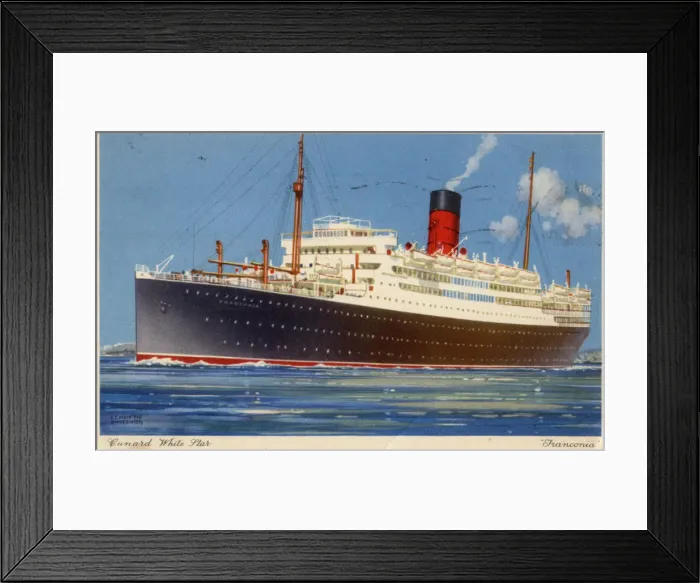 Framed Print : Cunard Line steamship RMS Franconia, c1923-c1939. Artist: Kenneth Denton Shoesmith Framed Print : Cunard Line steamship RMS Franconia, c1923-c1939. Artist: Kenneth Denton Shoesmith