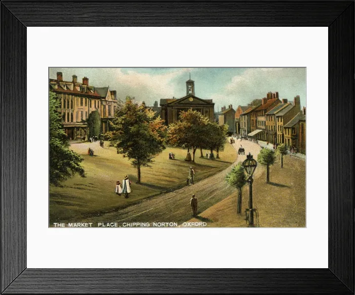 Framed Print : Market Place, Chipping Norton, Oxfordshire, late 19th or early 20th century. Artist: Langsdorff and Co Framed Print : Market Place, Chipping Norton, Oxfordshire, late 19th or early 20th century. Artist: Langsdorff and Co