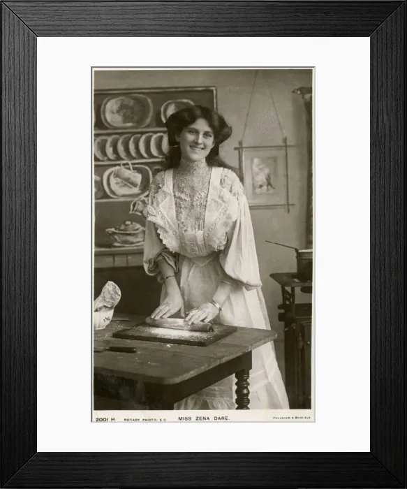 Framed Print : Zena Dare, British actress, c1900s(?). Artist: Rotary Photo Framed Print : Zena Dare, British actress, c1900s(?). Artist: Rotary Photo