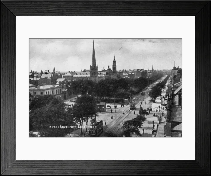 Framed Print : Lord Street, Southport, Lancashire, c1900s(?) Framed Print : Lord Street, Southport, Lancashire, c1900s(?)