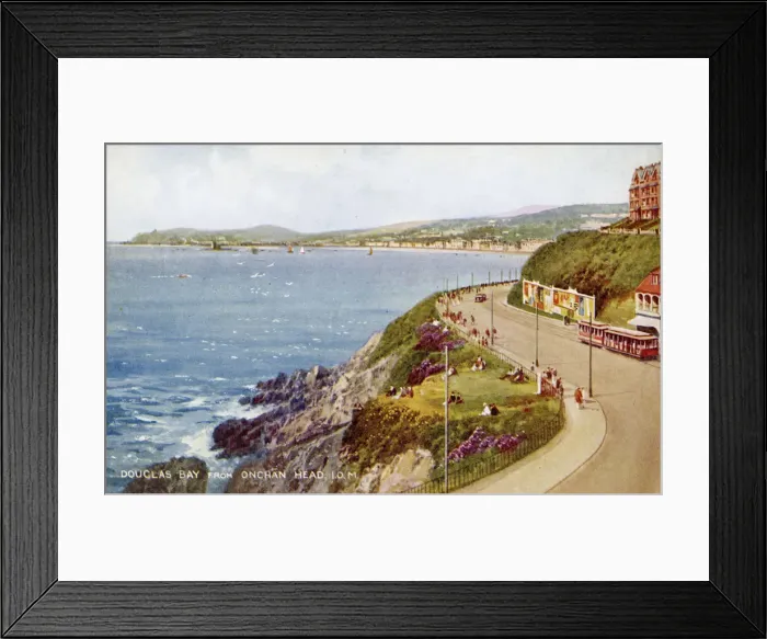 Framed Print : Douglas Bay from Onchan Head, Isle of Man, c1930s-c1940s(?). Artist: Valentine & Sons Ltd Framed Print : Douglas Bay from Onchan Head, Isle of Man, c1930s-c1940s(?). Artist: Valentine & Sons Ltd