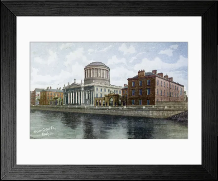 Framed Print : The Four Courts, Dublin, Ireland, c1900s-c1920s(?) Framed Print : The Four Courts, Dublin, Ireland, c1900s-c1920s(?)