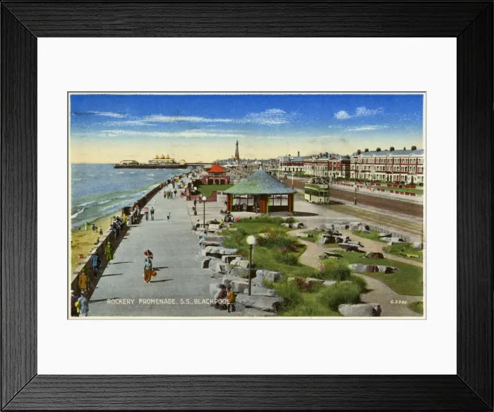 Framed Print : Rockery Promenade, Blackpool, Lancashire, c1940