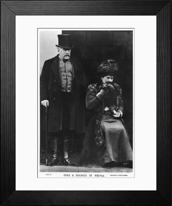 Framed Print : The Duke and Duchess of Argyll, late 19th or early 20th century Framed Print : The Duke and Duchess of Argyll, late 19th or early 20th century