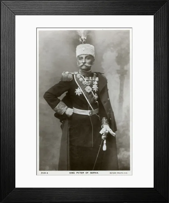 Framed Print : King Peter I of Serbia, c1903-c1918(?) Framed Print : King Peter I of Serbia, c1903-c1918(?)