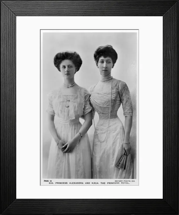 Framed Print : Princess Alexandra and the Princess Royal, late 1900s(?) Framed Print : Princess Alexandra and the Princess Royal, late 1900s(?)