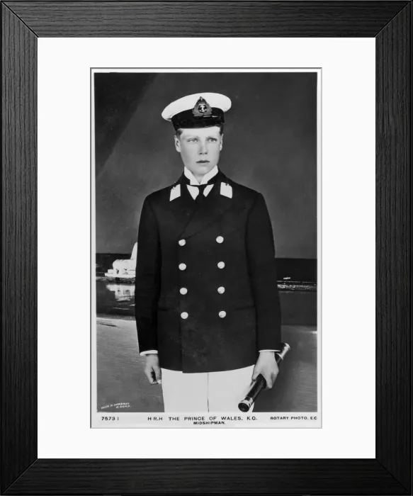 Framed Print : The Prince of Wales in the uniform of a midshipman, 1910. Artist: Rotary Photo Framed Print : The Prince of Wales in the uniform of a midshipman, 1910. Artist: Rotary Photo