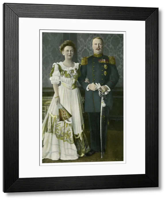 Framed Print : Queen Wilhelmina and Prince Henry of the Netherlands, c1900s-c1910s(?) Framed Print : Queen Wilhelmina and Prince Henry of the Netherlands, c1900s-c1910s(?)