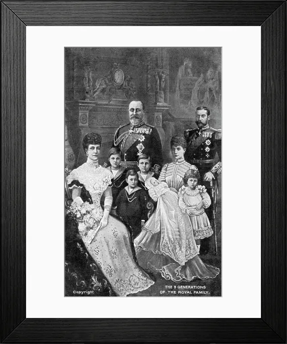 Framed Print : Three generations of the British Royal Family, c1903 Framed Print : Three generations of the British Royal Family, c1903