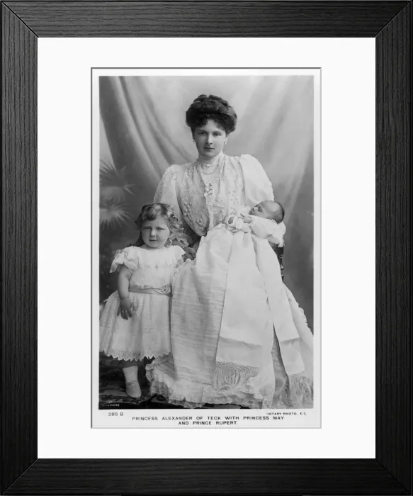 Framed Print : Princess Alexander of Teck with Princess May and Prince Rupert, c1907. Artist: Stuart Richmond Framed Print : Princess Alexander of Teck with Princess May and Prince Rupert, c1907. Artist: Stuart Richmond