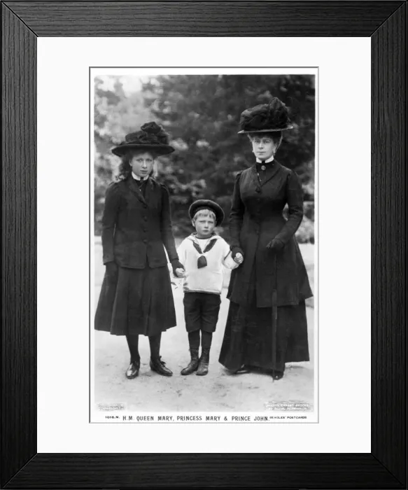 Framed Print : Queen Mary, Princess Mary and Prince John, 1910s. Artist: Ernest Brooks Framed Print : Queen Mary, Princess Mary and Prince John, 1910s. Artist: Ernest Brooks