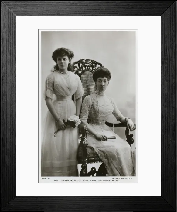 Framed Print : Princess Maud and the Princess Royal, c1907-c1910(?) Framed Print : Princess Maud and the Princess Royal, c1907-c1910(?)