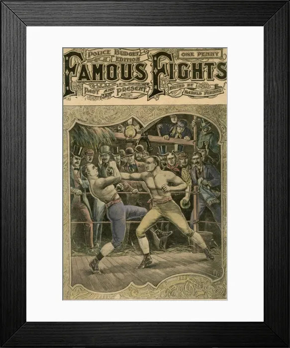 Framed Print : Carney banged the right on his jaw with all his force, 1880s (late 19th or early 20th century) Framed Print : Carney banged the right on his jaw with all his force, 1880s (late 19th or early 20th century)