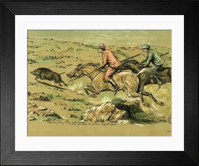 Framed Print : Straining Every Nerve and Muscle to Win for Him the Honour of First Spear, late 19th century(?) Framed Print : Straining Every Nerve and Muscle to Win for Him the Honour of First Spear, late 19th century(?)