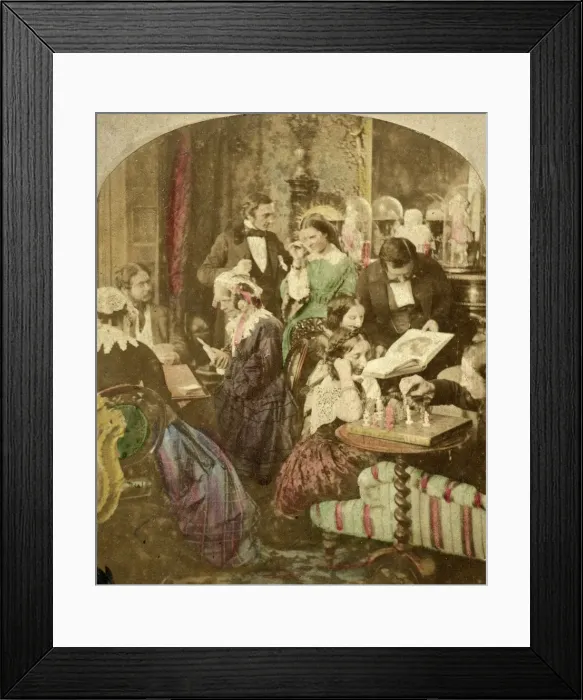 Framed Print : Evenings at Home, 19th century Framed Print : Evenings at Home, 19th century