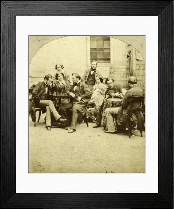 Framed Print : Chess and Cards, c1850s Framed Print : Chess and Cards, c1850s