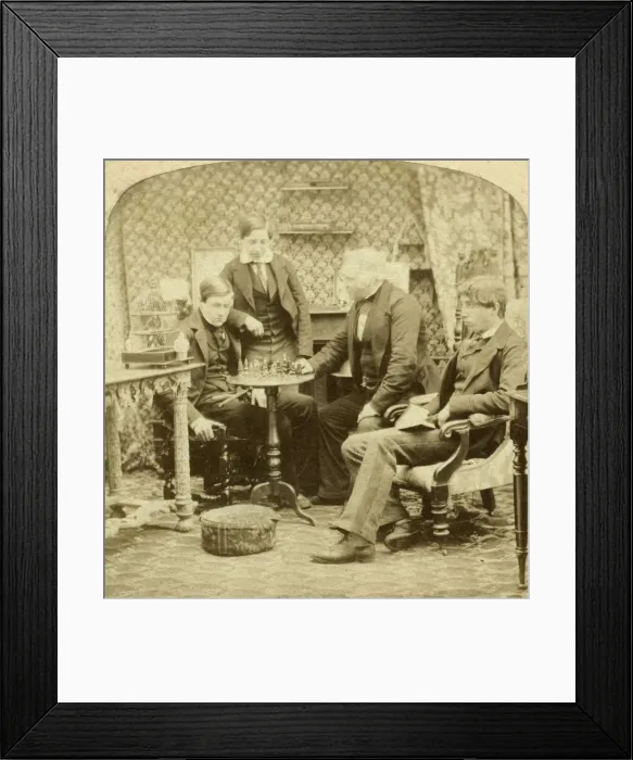 Framed Print : Chess, 1850s Framed Print : Chess, 1850s
