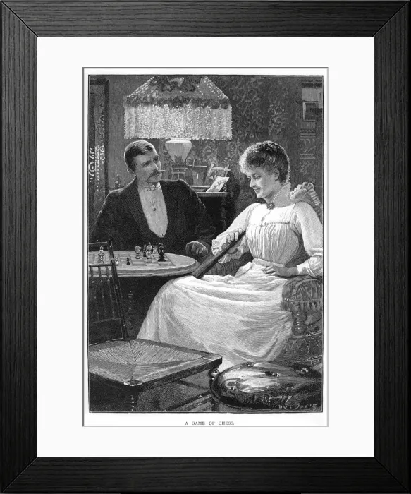 Framed Print : A Game of Chess, c1900s-c1910s(?) Framed Print : A Game of Chess, c1900s-c1910s(?)