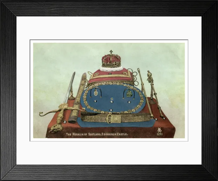 Framed Print : The Regalia of Scotland, Edinburgh Castle, 19th or 20th century Framed Print : The Regalia of Scotland, Edinburgh Castle, 19th or 20th century