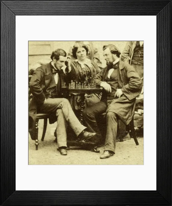Framed Print : Chess and Cards, c1850s Framed Print : Chess and Cards, c1850s