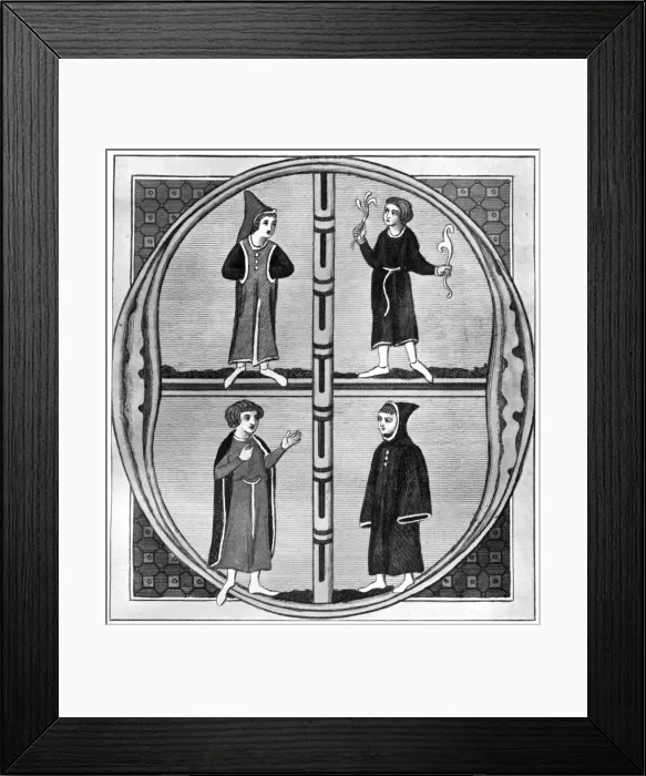 Framed Print : Costume of the Four Seasons of the Year, (1910) Framed Print : Costume of the Four Seasons of the Year, (1910)