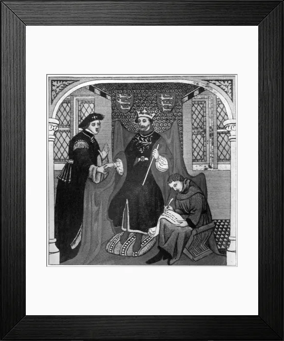 Framed Print : Edward III and the Earl of Flanders, 14th century, (1910) Framed Print : Edward III and the Earl of Flanders, 14th century, (1910)