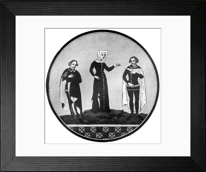 Framed Print : Mourning habits, 14th century, (1910) Framed Print : Mourning habits, 14th century, (1910)