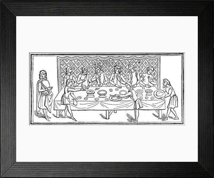 Framed Print : A king at dinner, (1910) Framed Print : A king at dinner, (1910)