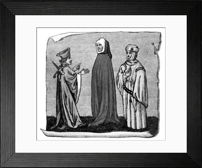 Framed Print : Costume, 14th century, (1910) Framed Print : Costume, 14th century, (1910)