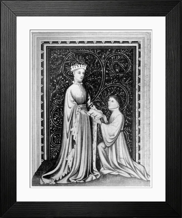 Framed Print : Occleve the poet and King Henry V, c1410, (1910) Framed Print : Occleve the poet and King Henry V, c1410, (1910)