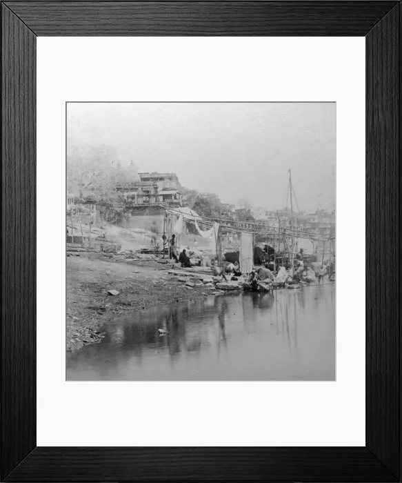 Framed Print : Bathing ghat, Benares, India, late 19th or early 20th century. Artist: BW Kilburn Framed Print : Bathing ghat, Benares, India, late 19th or early 20th century. Artist: BW Kilburn