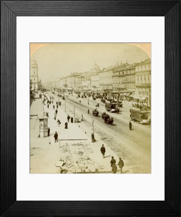 Framed Print : Nevsky Prospekt, the principal street of St Petersburg, Russia, 1897. Artist: Underwood & Underwood Framed Print : Nevsky Prospekt, the principal street of St Petersburg, Russia, 1897. Artist: Underwood & Underwood