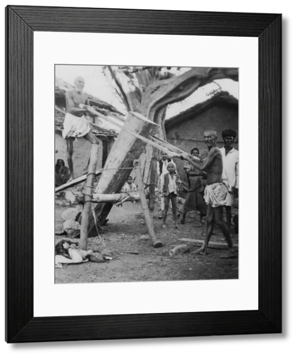Framed Print : Native sawyers, India, c1927-c1931 Artist: Cavanders Ltd