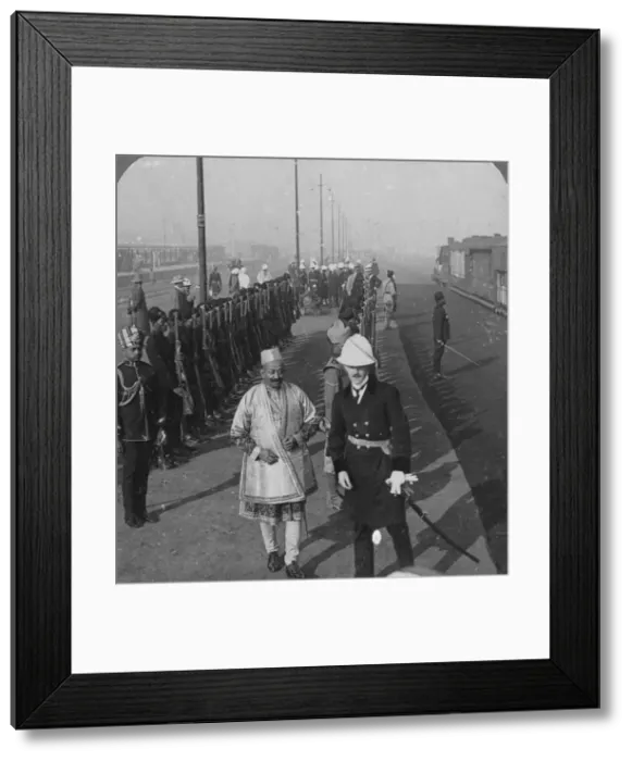 Framed Print : State arrival of the Maharaja of Benares at Delhi, India, 1912. Artist: HD Girdwood Framed Print : State arrival of the Maharaja of Benares at Delhi, India, 1912. Artist: HD Girdwood
