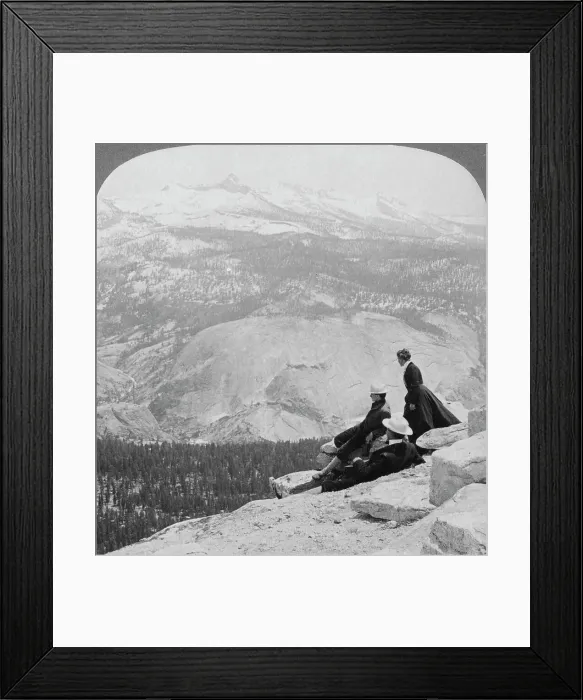 Framed Print : View from Clouds Rest over the Little Yosemite Valley to Mount Clark, California, USA, 1902. Artist: Underwood & Underwood Framed Print : View from Clouds Rest over the Little Yosemite Valley to Mount Clark, California, USA, 1902. Artist: Underwood & Underwood