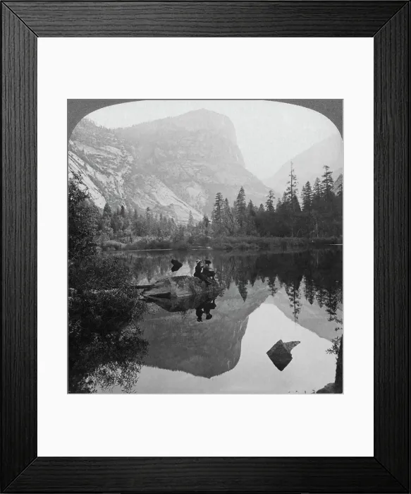 Framed Print : View of Mirror Lake, looking towards Mount Watkins, Yosemite, California, USA, 1902. Artist: Underwood & Underwood Framed Print : View of Mirror Lake, looking towards Mount Watkins, Yosemite, California, USA, 1902. Artist: Underwood & Underwood